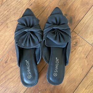 Amazon Black Bow Mules